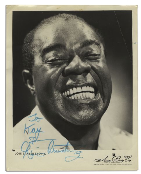 Louis Armstrong Signed 8'' x 10'' Photo