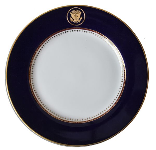Ronald Reagan Presidential China Dessert Plate -- 1983 Exhibit Piece by Robert C. Floyd