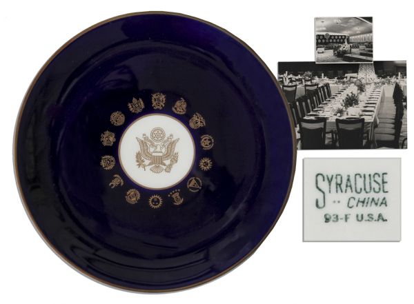 Plate From JFK's Last Official Dinner -- Four Days Before His Assassination