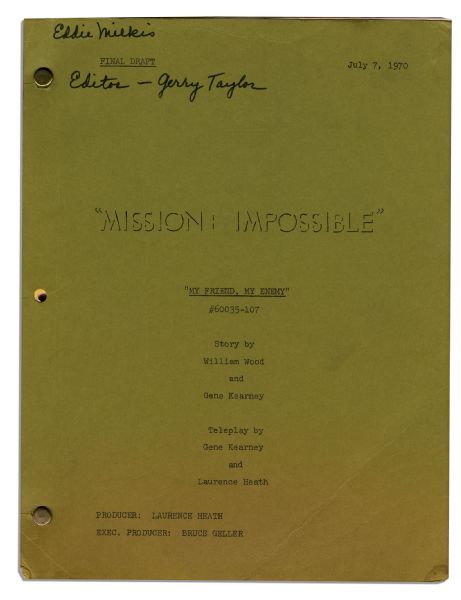 Lot of 5 Scripts for the ''Mission Impossible'' TV Series