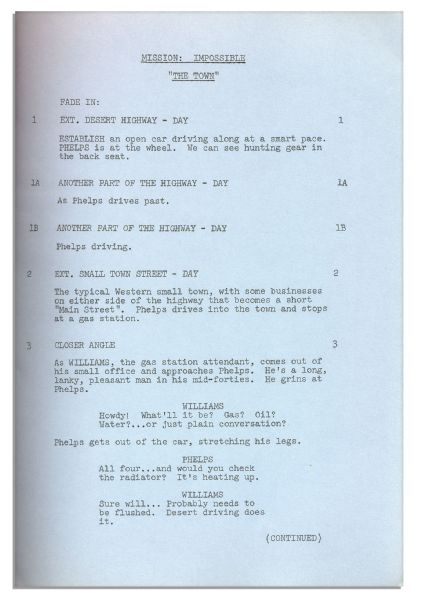 Lot of 5 Scripts for the ''Mission Impossible'' TV Series