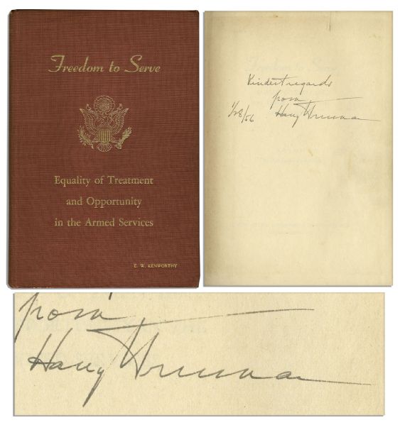 Harry S. Truman ''Freedom to Serve'' Signed