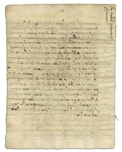 Period Copy of an Order Issued by Pope Pius V -- Latin Document Translates, ''...suppress all houses and convents of the Franciscans...[who are] behaving with unrestrained licentiousness...''