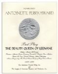 Tony Award Nomination for The Beauty Queen of Leenane -- For Best Play of 1997-1998