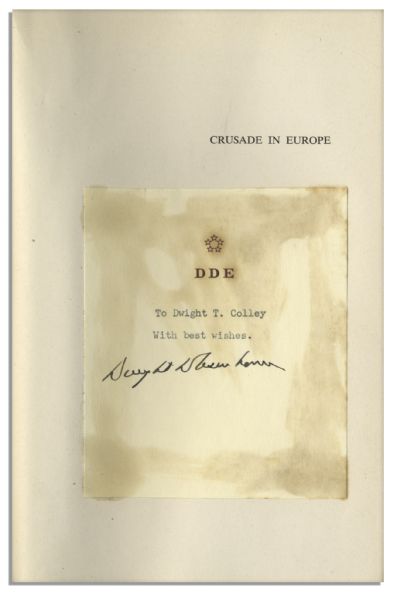 Dwight D. Eisenhower ''Crusade in Europe'' First Edition Signed