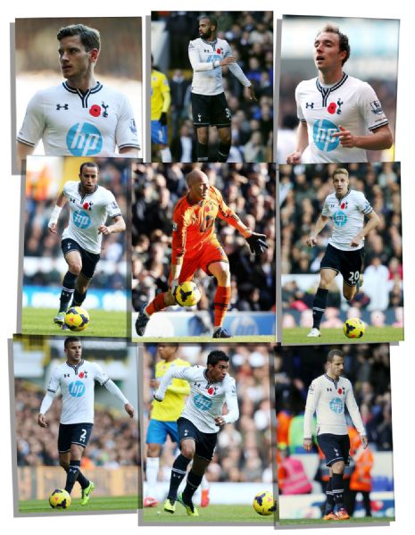 Lot of 12 Tottenham Hotspur Match Worn Jerseys Signed --  Dawson, Erikson, Friedel, Paulinho, Sandro, Soldado, Townsend, Vertonghen and Walker