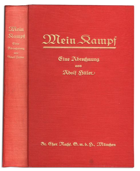 Adolf Hitler Signed Copies of His ''Mein Kampf'' -- Both Volumes Including a 1st Edition of Volume II, Signed by Hitler in 1925, Inscribed to Future SS Leader Josef Bauer