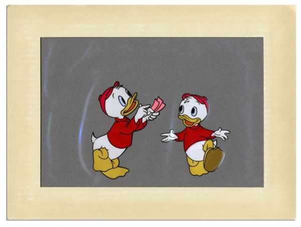 Disney 1959 Celluloid Featuring Two of Donald Duck's Nephews