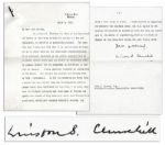 Winston Churchill Resigns as Prime Minister -- ...for some time past I have not felt that at my age it would be right for me to incur such new and indefinite responsibilities...