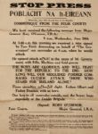 The Battle of Dublin & Start of The Irish Civil War Announced in This Broadside -- 28 June 1922