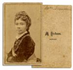 Queen Liliuokalani CDV Photo -- From the Time She Was Crown Princess of Hawaii