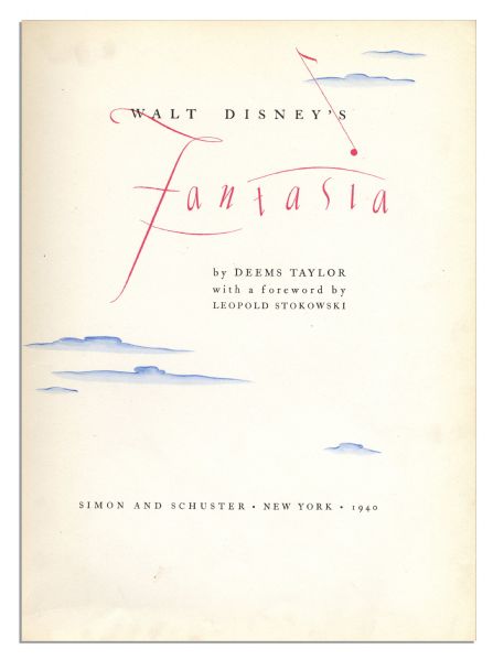 Walt Disney Signed Copy of ''Fantasia'' -- With Phil Sears COA
