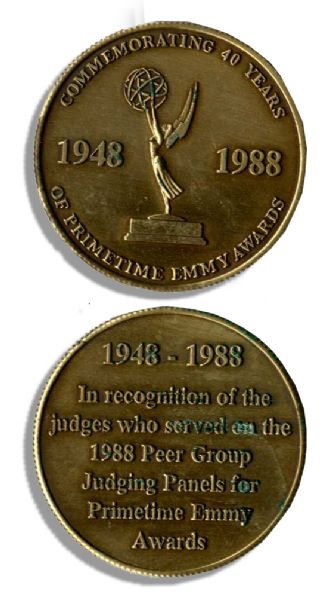 Medal From the 1988 Primetime Emmy Awards, Honoring the 40th Anniversary