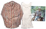 Heath Ledger Plaid Shirt & Undershirt From Brokeback Mountain -- With a COA From Focus Features