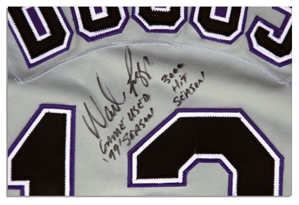 Lot Detail - 1999 Wade Boggs Tampa Bay Devil Rays Game-Used & Autographed  Black Alternate Jersey (JSA • 3,000 Hit & Final Season)