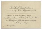 King George VI & Queen Elizabeth Buckingham Palace Invitation -- ...to an Afternoon Party in the Garden...