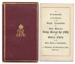 King George & Queen Mary Coronation Booklet