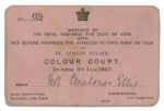 Rare Admission Ticket to the Royal Wedding of King George V & Queen Mary of Teck, as Young Duke & Duchess of York