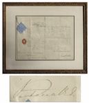 Queen Victoria 16 x 12 Document Signed -- Nicely Framed to 24 x 20