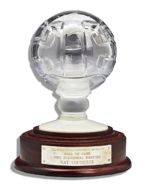 Nat Lofthouse's National Football Hall of Fame Induction Award Trophy