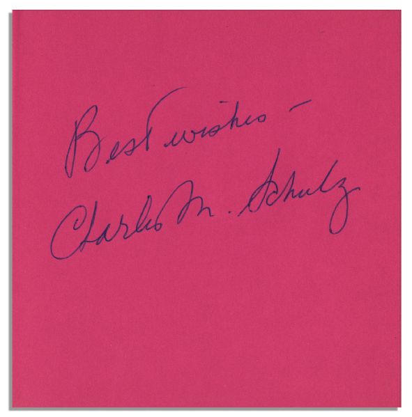 Charles Schulz Signed Book, His Classic ''Happiness is a Warm Puppy''