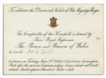 Queen Victoria Diamond Jubilee Invitation From 1897