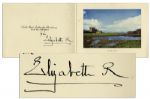 1957 Royal Christmas Card Signed by Queen Elizabeth, The Queen Mother