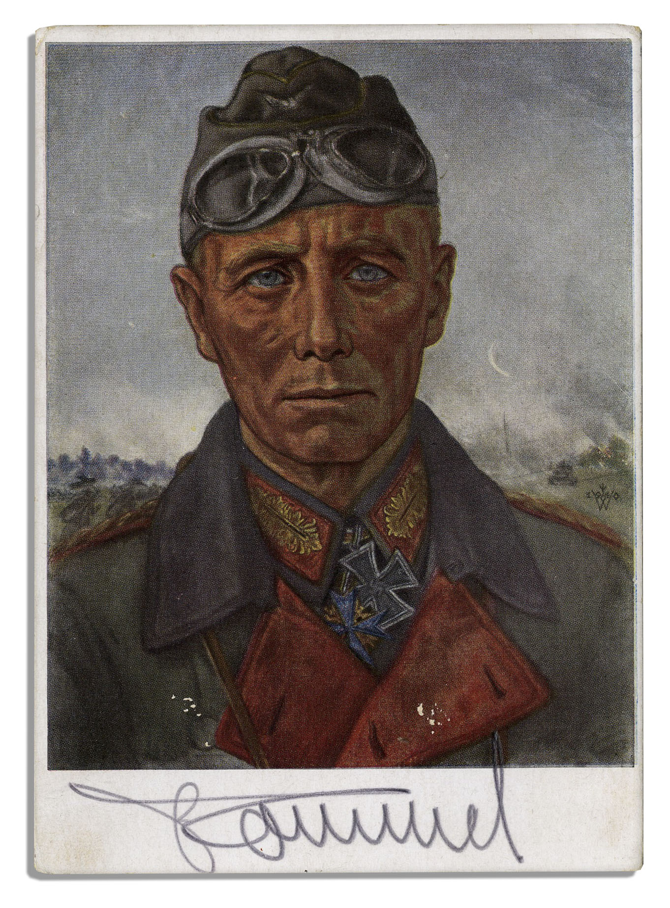 Lot Detail - Erwin Rommel ''Desert Fox'' Postcard Signed