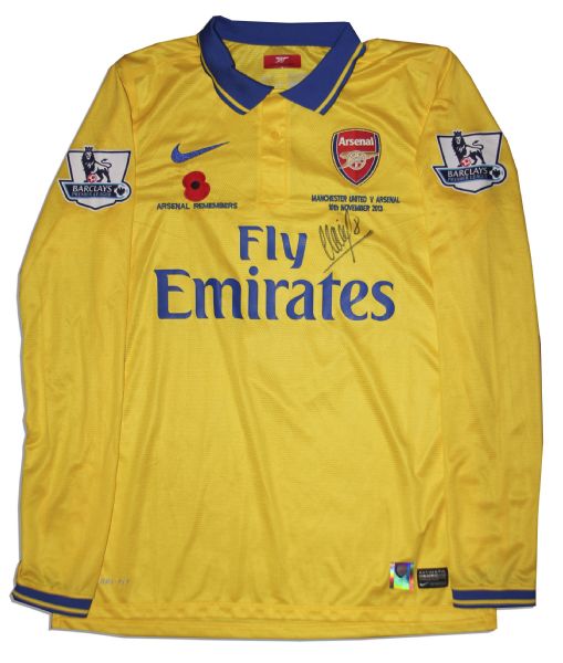 Arsenal Football Shirt Match Worn and Signed by Mikel Arteta 