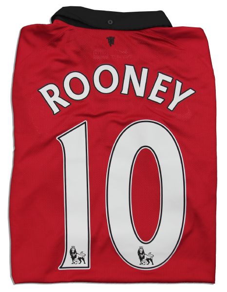 Manchester United Football Shirt Match Worn and Signed by Wayne Rooney