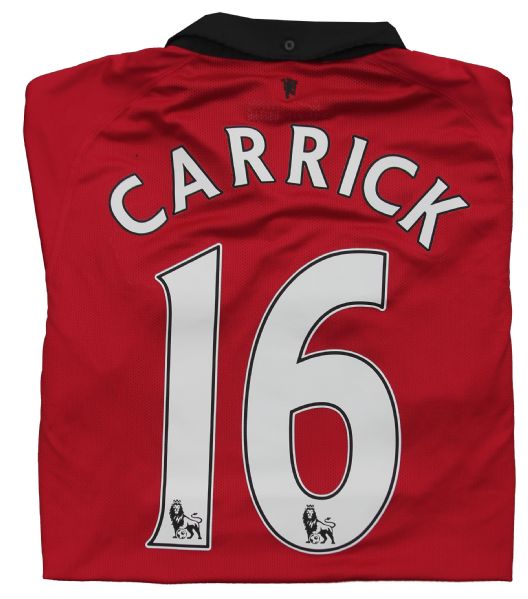 Manchester United Football Shirt Match Worn & Signed by Michael Carrick