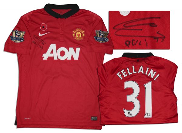 Marouane Fellaini Signed Match Worn Shirt From Manchester United