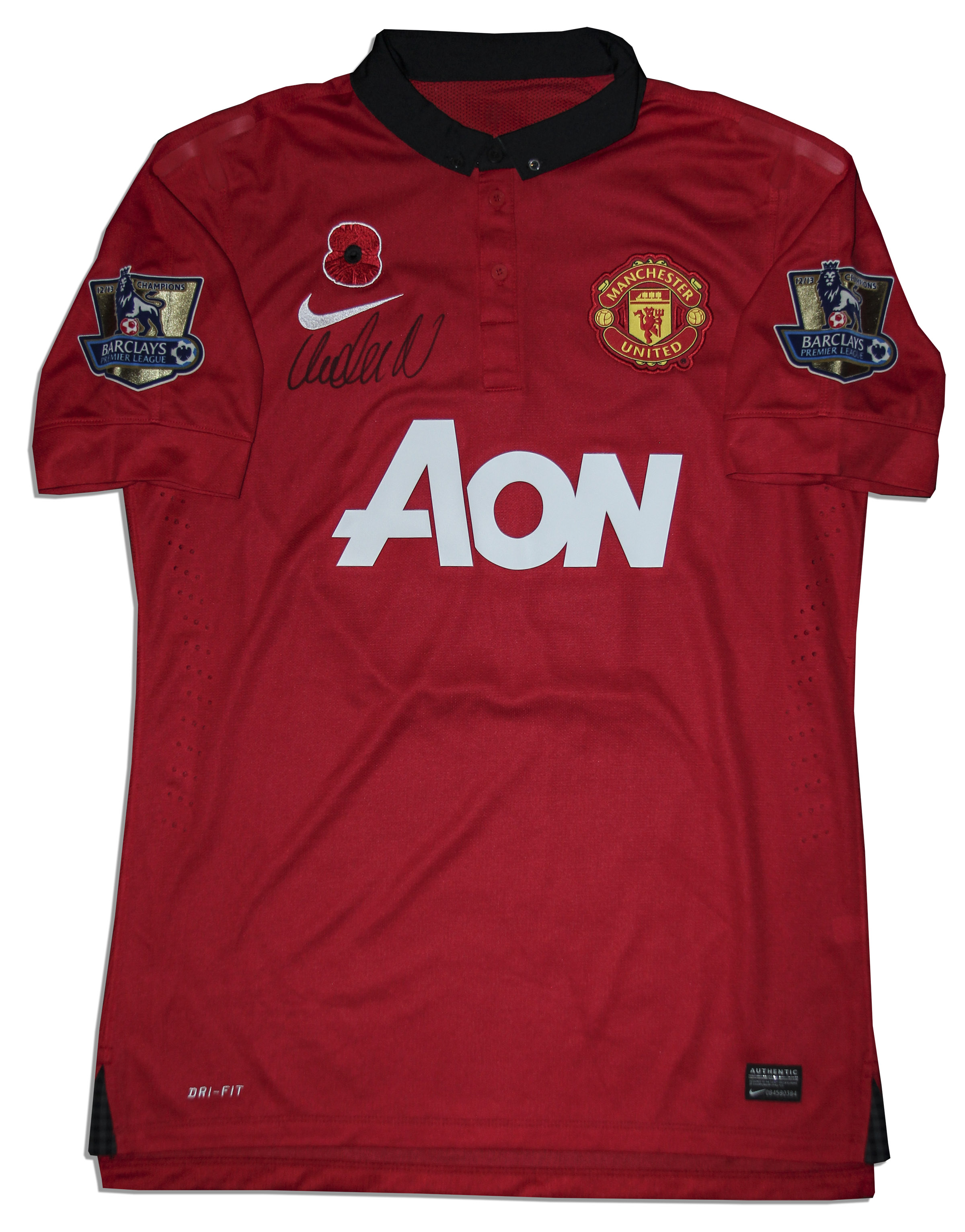 Manchester United Vidic 15 Premier League Football Shirt Name Set Lextra Navy