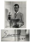 King Edward VIII Signed 8 x 10 Photo of His Famous Abdication Radio Broadcast