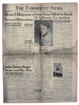 James Deans Hometown Newspaper Announcing His Death