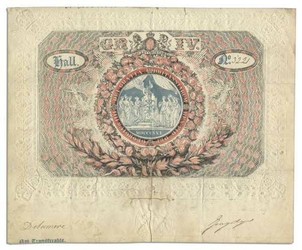 Invitation to The Coronation of King George IV in 1821