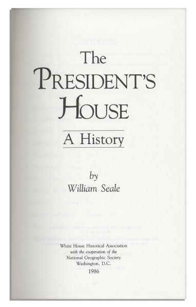 Bill, Hillary & Chelsea Clinton Signed Copy of ''The President's House: A History In Two Volumes'' -- Elegant Set Inscribed, Signed and Gifted By the Clintons to the Fords -- One of Just 1500