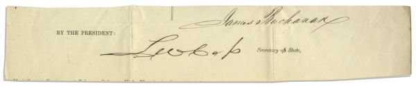 James Buchanan Signature as President