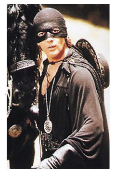 Antonio Banderas ''Mask of Zorro'' Hero Costume Including the Eponymous Mask -- With Shirt, Cape, Pants, Belt, Boots, Gloves & Signed 8'' x 10'' Photo