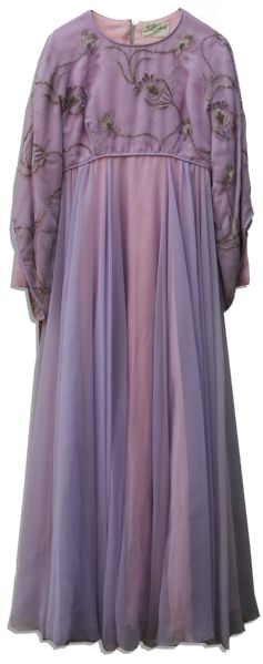 Agnes Moorehead Screen-Worn Pink & Lavender Dress From ''Bewitched''