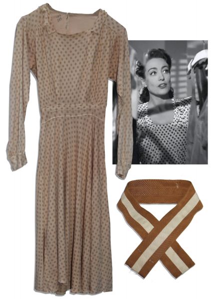 Joan Crawford's Polka-Dot Hero Dress From ''Mildred Pierce'' -- The Film That Won Her the Academy Award & Considered One of the Greatest Performances by an Actress in the History of Cinema