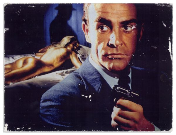 Transparencies from the First Ever James Bond Film, ''Dr. No'' -- 5 Stills of Sean Connery in Character as Bond