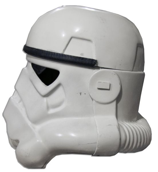 Prototype Stormtrooper Helmet From the First ''Star Wars'' -- One of Only About Half a Dozen of Its Kind Made for ''Star Wars Episode IV: A New Hope'' in 1977
