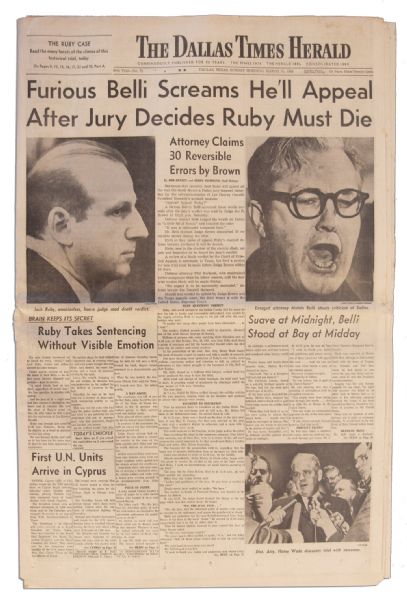 Dallas Newspaper Reporting on the Conviction of Jack Ruby