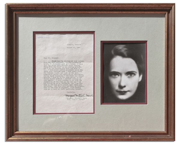 'Gone With The Wind'' Author Margaret Mitchell Typed Letter Signed -- ''...I have heard hotter arguments about who shall play Scarlett than I ever heard about the Supreme Court...''