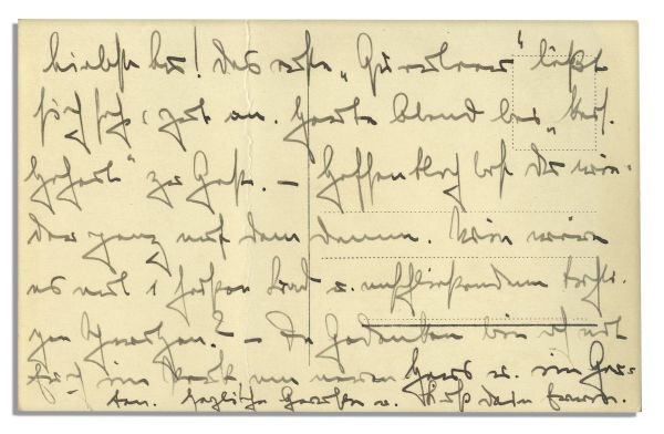 'Desert Fox'' Erwin Rommel Autograph Letter Signed to His Wife -- ''...In my thoughts I am...happy in the park at our house and in the garden. Most sincere greetings and kisses...'' -- PSA COA
