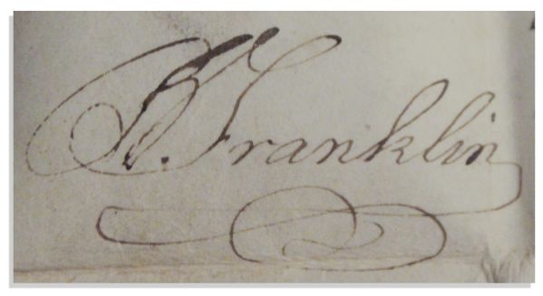 Benjamin Franklin Document Signed as Governor of Pennsylvania