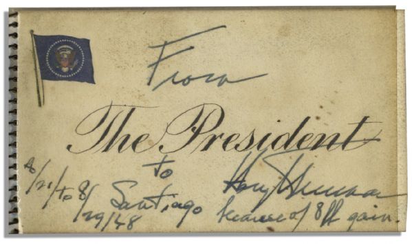 Harry S. Truman Signature as President -- Enclosed in a White House Gift Wallet