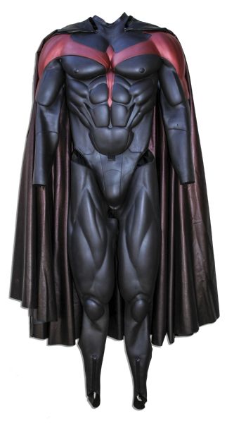 Chris O'Donnell Robin Costume From ''Batman & Robin'' -- Complete Neoprene & Foam Bodysuit With Integral Cape