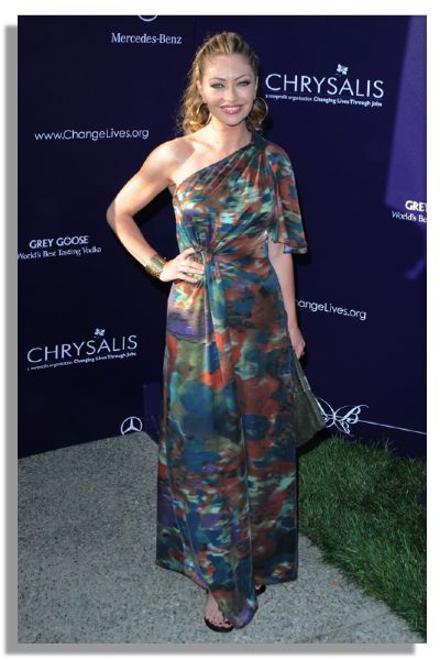 Beautiful Dress Worn by Actress Rebecca Gayheart -- Dress Designed by Catherine Malandrino